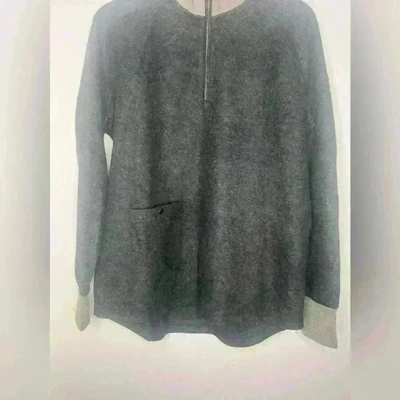 Adsum Grey Half-Zip Wool-Cashmere Pullover Touring Sweater Size Medium - Picture 3 of 7